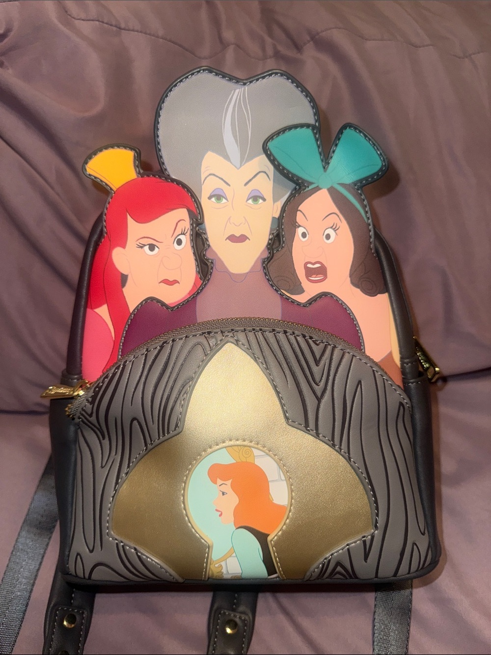 Loungefly Disney Cinderella Evil Stepmother and Stepsisters VILLAN Mini Backpack